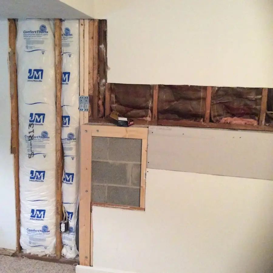Wall insulation replacement during Contents Cleaning & Restoration in Thomaston